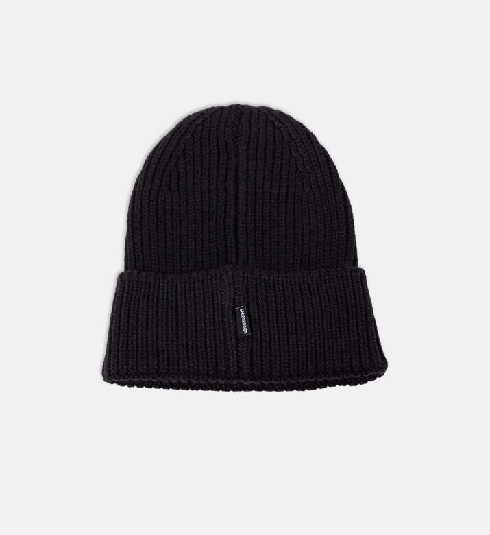 Sharkmouth-embroidery Ribbed Beanie