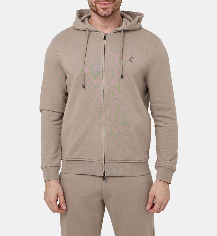 Cotton Zip-up Hooded Jacket