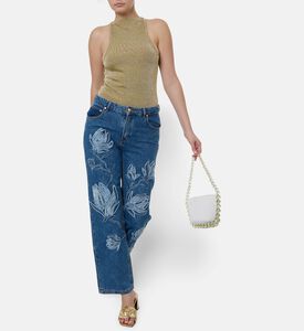 Cult Gaia Cassius High-neck Knit Bodysuit, Model View