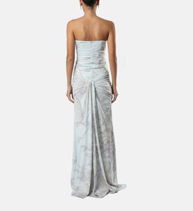 Rushed Draped Floral-print Gown Rushed Draped Floral-print Gown