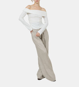 Veil Off-shoulder Jersey Top