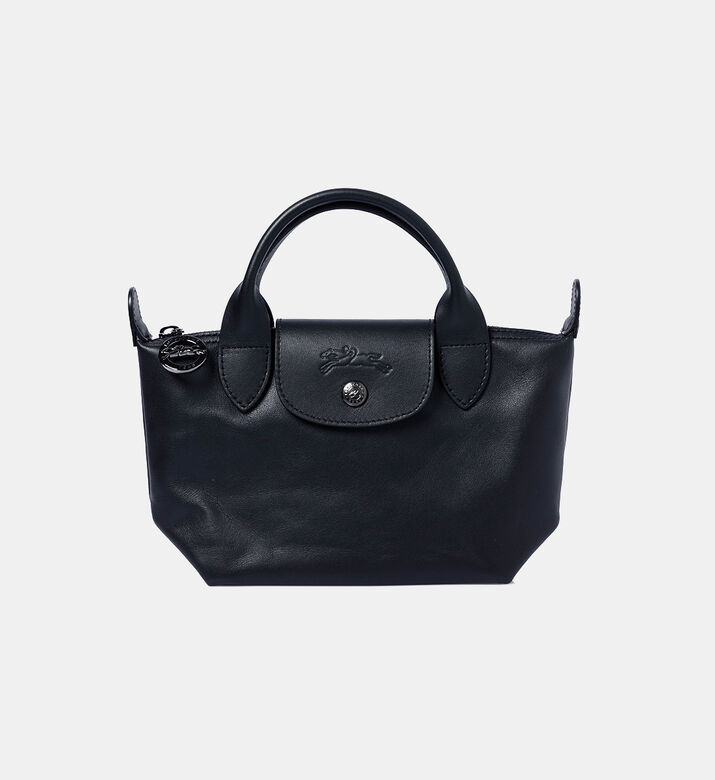 Longchamp Le Pliage Xtra Cowhide Leather Handbag, Black, Packshot View