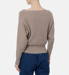 Luisa Spagnoli Caiman Knit Crewneck Long-sleeve Sweater, Model View