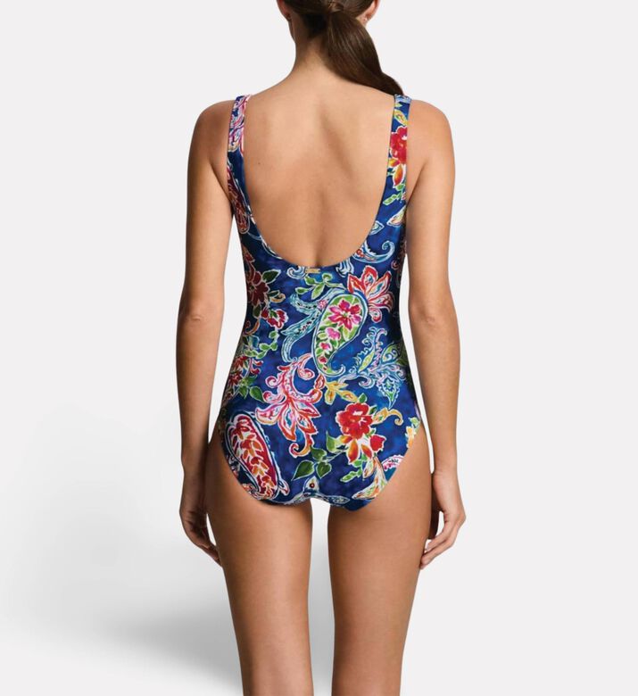 Ralph Lauren Ring Off-shoulder Underwire One-piece Swimsuit, Model View