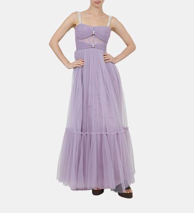 Corset Tulle With Pearl Straps