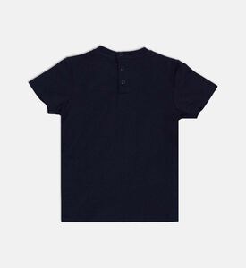 Guess Logo-print Snap Closure T-shirt, Blue, 18m, Packshot View