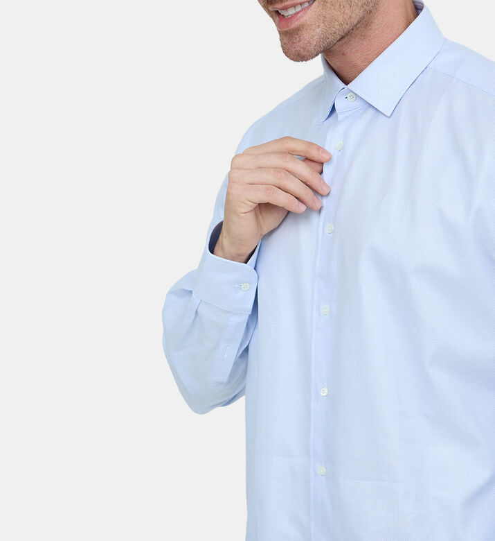 قميص بوبلين قطني بقصة كلاسيكية