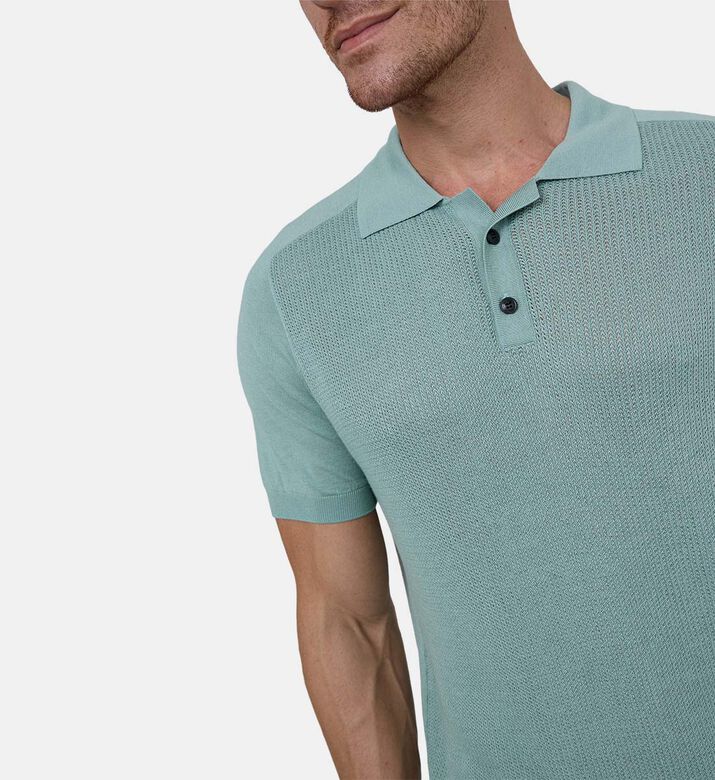 Silk Cotton Short-sleeve Polo Shirt
