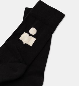 Marant Homme Siloki Logo Crew Socks, Black, Packshot View