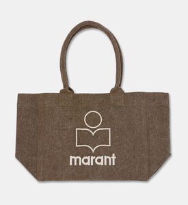 Isabel Marant Logo-embroidered Canvas Tote Bag, Dark-khaki, Packshot View