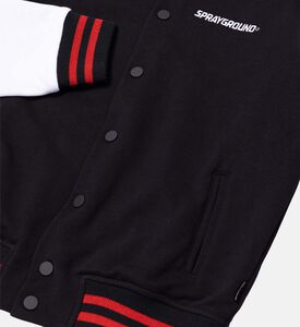 جاكيت بتصميم جامعي بشعار بحواف مزخرفة