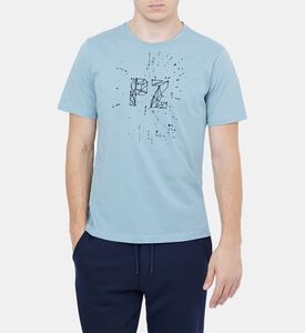 تي شيرت قطني بطبعة الشعار