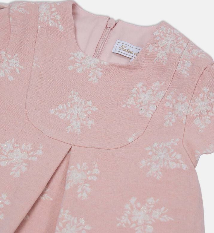 Floral Knitted Short-sleeve Dress Floral Knitted Short-sleeve Dress