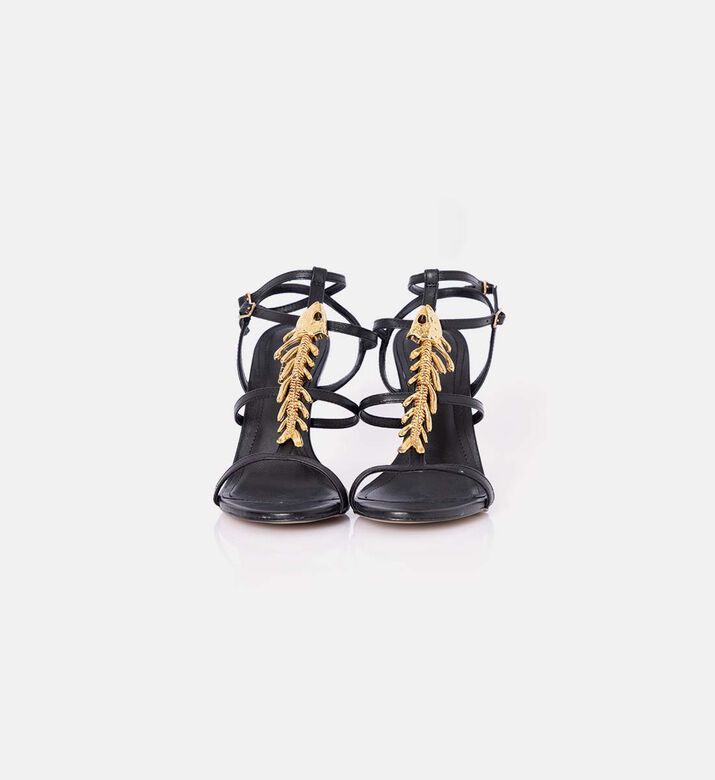 Fish-detail Stiletto Sandals