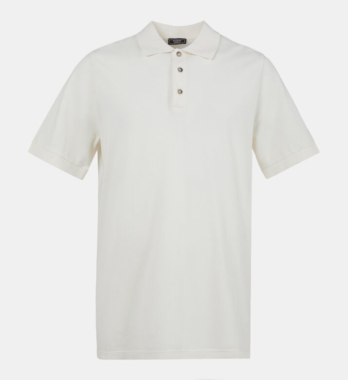 قميص بولو قطن بياقة مدببة