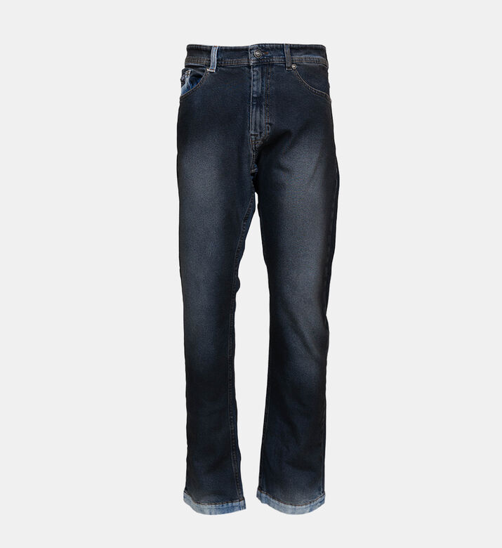 Washed 5-pockets Denim Pants