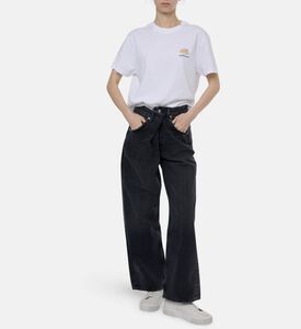Agolde High Rise Wide-leg Denim Pants, Model View