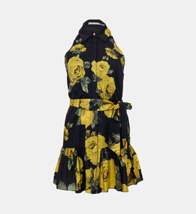 فستان بلا أكمام بطبعة أزهار على كامله