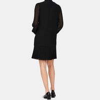 Pleated Mini Shirt Dress