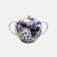Baikal Gold Porcelain Sugar Bowl