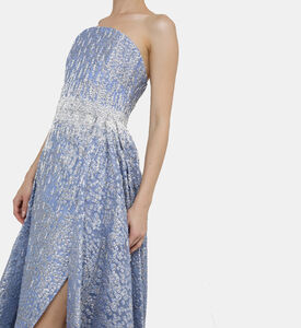 Embellished Bandeau Flared Gown Embellished Bandeau Flared Gown