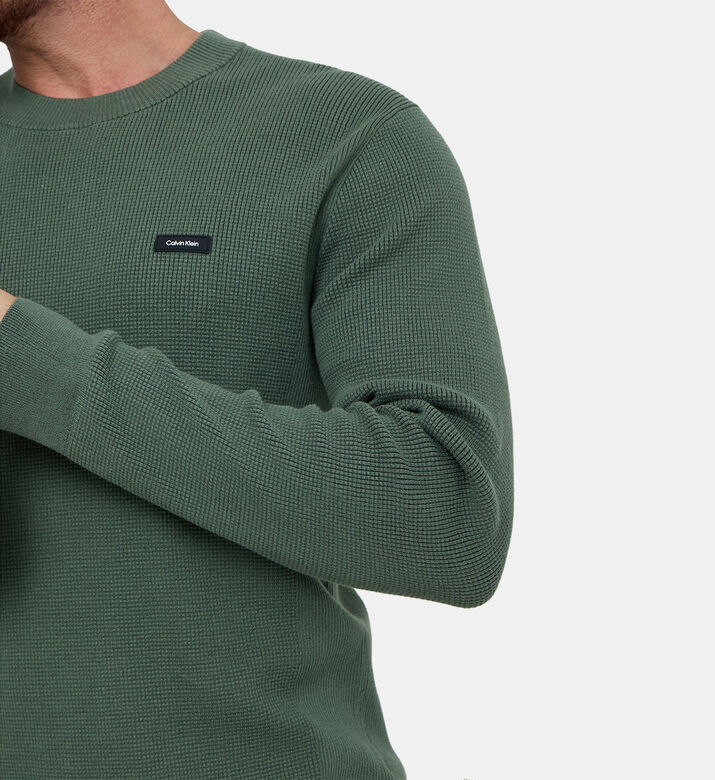 سترة قطنية بأكمام طويلة ولوغو