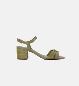 Leather Mid-heel Sandals Leather Mid-heel Sandals