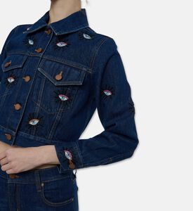 Alice and Olivia Eyes-embellished Button Closure Jacket, Model View