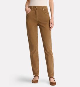 Luisa Spagnoli Ogniora Gold-tone Button Straight-leg Jeans, Brown, 46, Model View