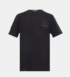 تيشيرت بياقة مستديرة جيرسيه مطاطية