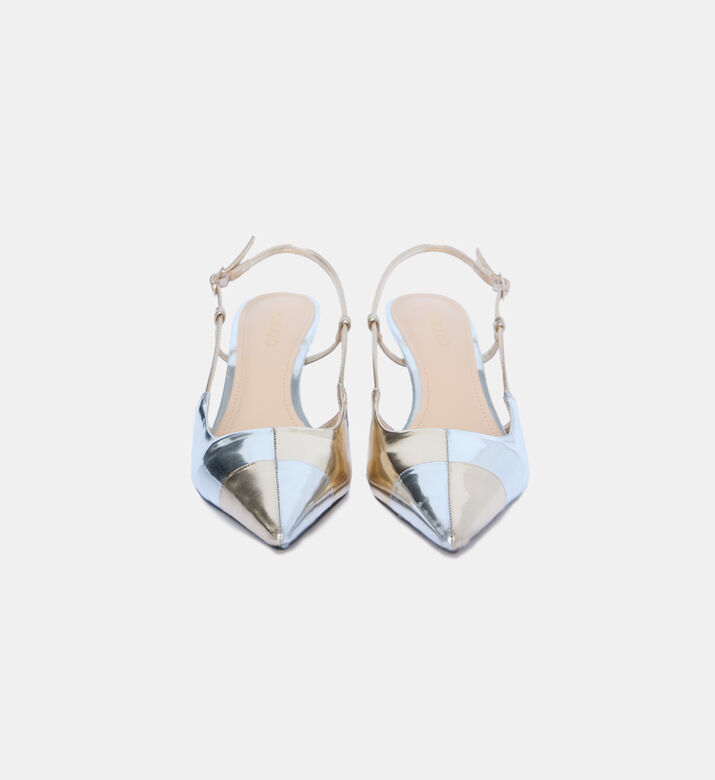 Metallic Slingback Pumps