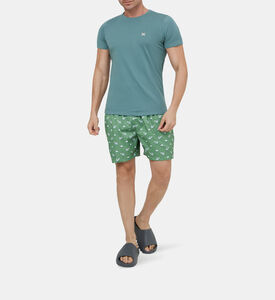 سروال سباحة لوكا بطبعة أوراق شجر