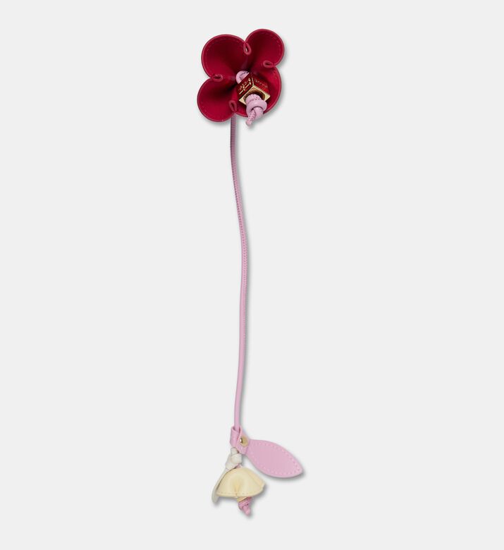 Ganni Leather Leaf Detail Bag Charm, Packshot View