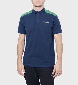 Cotton Colour Block Design Polo Shirt