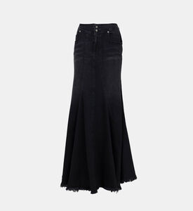 Mermaid Style Long Denim Skirt