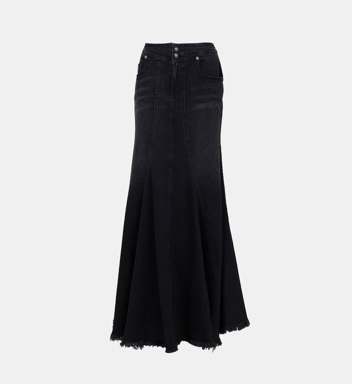 Mermaid Style Long Denim Skirt