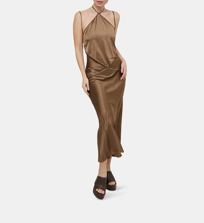 Waist Chain Two-piece Midi Dress Waist Chain Two-piece Midi Dress