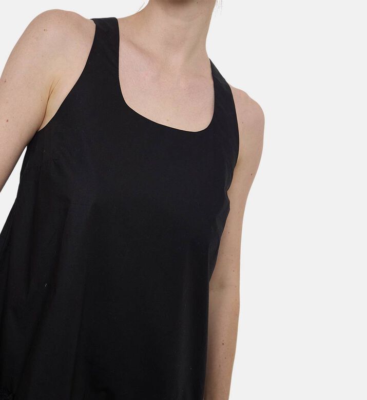 Ganni Cotton Square Neck Mini Dress, Model View