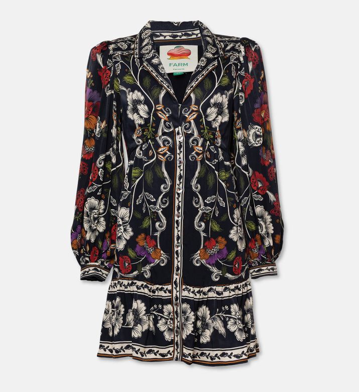 Farm Rio Rococo Floral-print Mini Dress, Packshot View