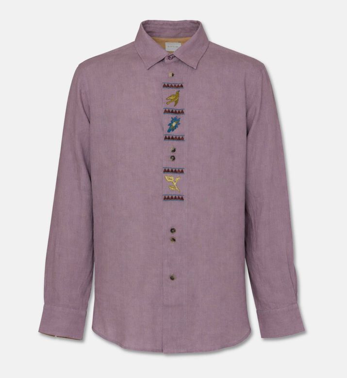 Paul Smith Multi-colored Embroidered Placket Shirt, Packshot View