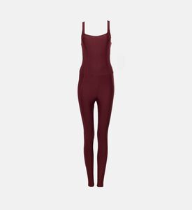 LIVE! Full-length Sculpting Jumpsuit, Red-wine, S, Packshot View