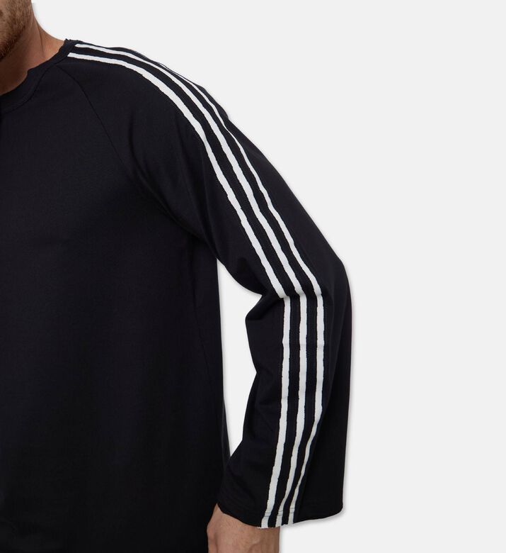 Y-3 Stripe-print Long-sleeve Top, Model View