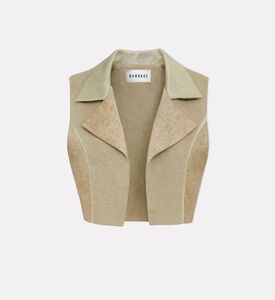 Barrage Structured Cropped Lapel Gilet, Packshot View