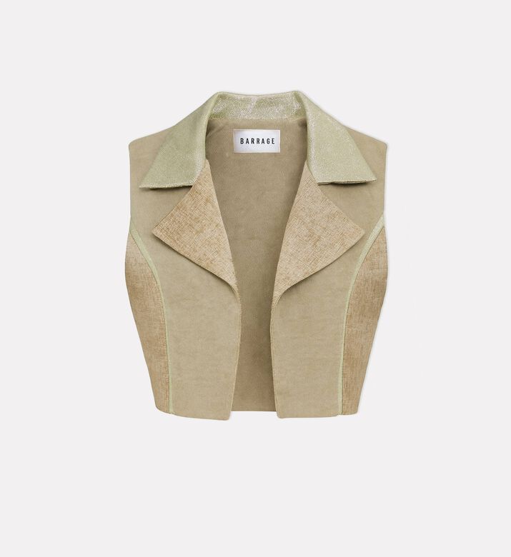 Barrage Structured Cropped Lapel Gilet, Packshot View