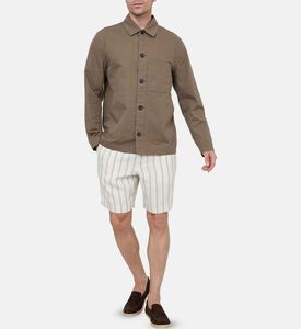 شورت غير رسمي بنقشة مخططة