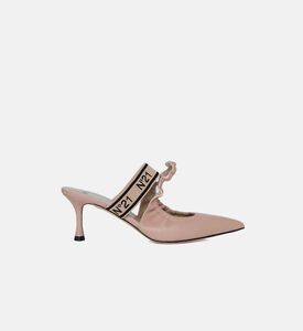 حذاء مفتوح من الخلف بكعب قصير ومقدمة مدببة