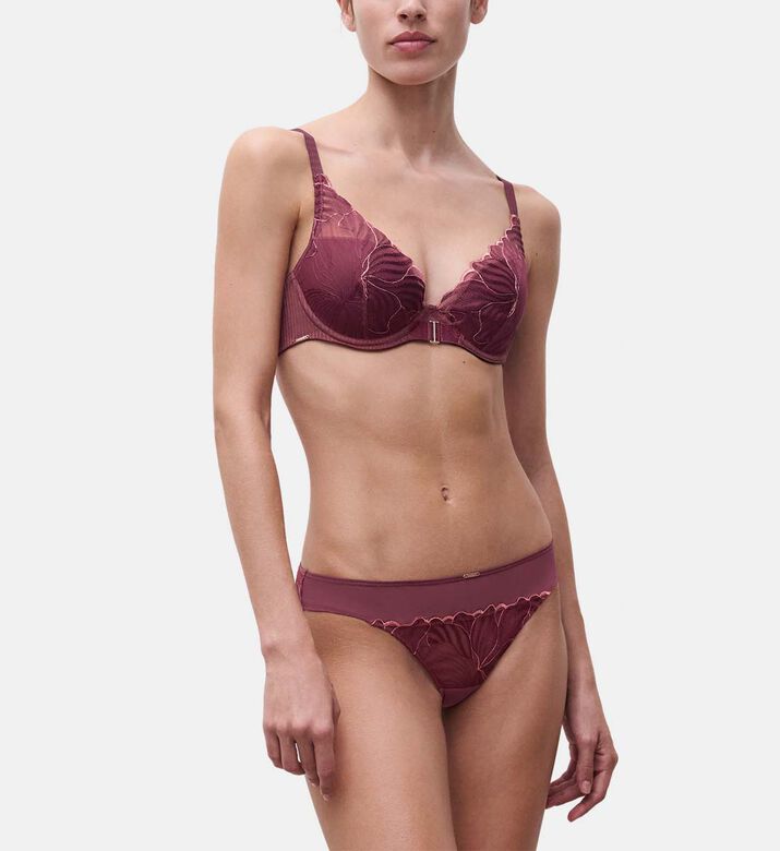 Chantelle Bra, Burgundy, 85, B, Model View
