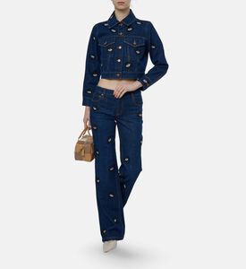 Alice and Olivia Eyes-embellished Button Closure Jacket, Model View