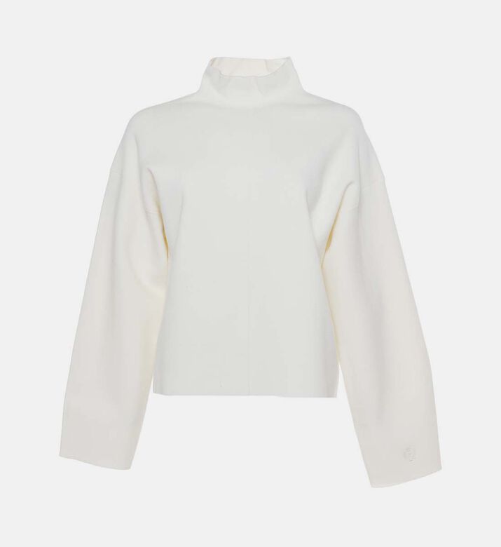 The Kooples Tonal Logo-detail Cropped Sweater, Packshot View