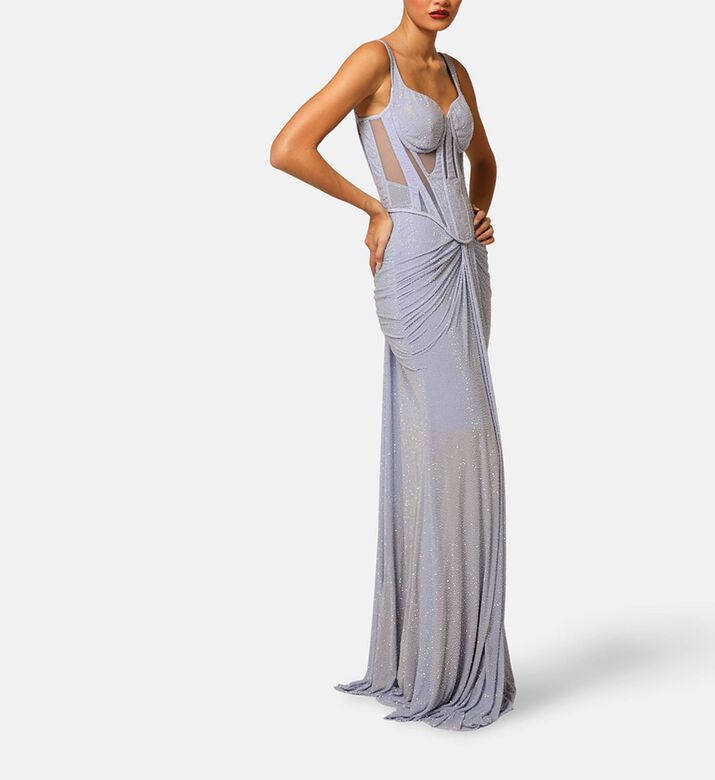 Zeena Zaki Dress Long, Light-purple, Xl, Model View